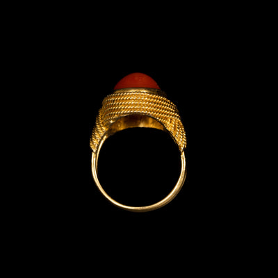 Vintage ring with coral - #3