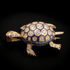 Gouden broche met diamant en email - #1