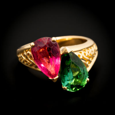 Gouden ring met toermalijn - #7