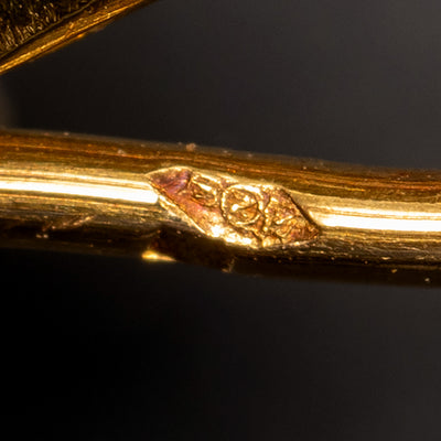 Gouden broche met diamant en email - #5