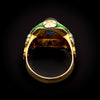 Vintage gouden ring met email, saffier en diamant - #3