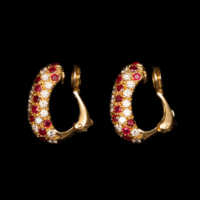 Mauboussin oorbellen met diamant en robijn - #1