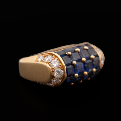 Gouden ring met saffier en diamant - #2