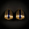 Vintage clip-on earrings with blue sapphires