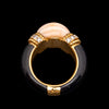 Vintage gouden ring met onyx, koraal en diamant - #3