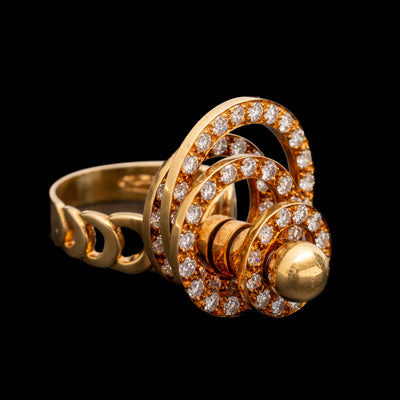 Motion Ring / Spinner Ring in goud met diamant - #1