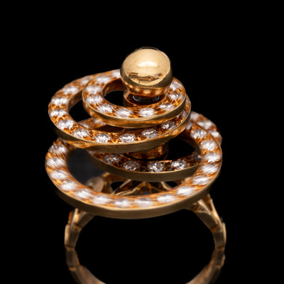 Motion Ring / Spinner Ring in goud met diamant - #3
