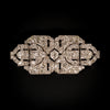 Platina dubbelbroche met diamant