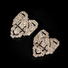 Platina dubbelbroche met diamant