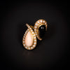 Vintage ring met diamant, onyx en koraal - #1