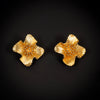 Bloemvormige vintage gouden oorbellen - #1