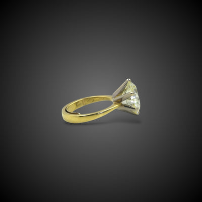 Grote gouden solitaire ring met natuurlijke diamant - #2