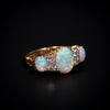 Antieke gouden ring met opaal en diamant - #3