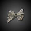 Art Deco bow brooch in platinum with diamonds