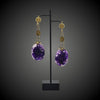 Victorian earrings with carved amethyst
