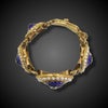 Gold enameled bracelet with stars
