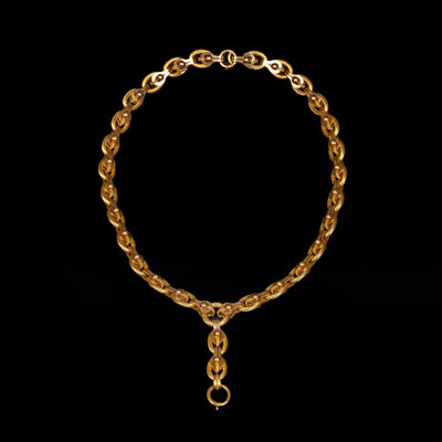 Antique French necklace in 18 carat gold - #1