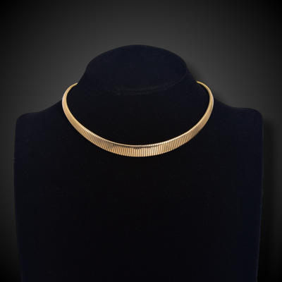 Vintage 18 carat gold tubogaz necklace - #1