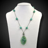 Antiek Chinees collier met jade en glas