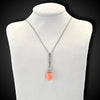 Platinum Belle Epoque necklace with coral and diamonds