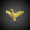 Gold brooch of a duck flying away - #1