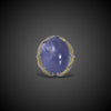 Vintage ring with large star sapphire