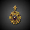 Antique gold filigree pendant