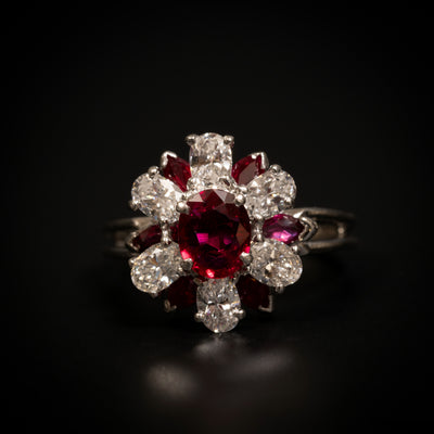 Oscar Heyman ring with Burmese rubies and diamonds - #2