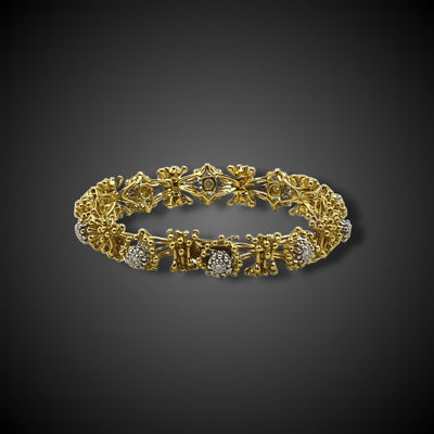 Vintage gold and diamond bracelet - #1