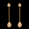 Vintage gold earrings with diamonds