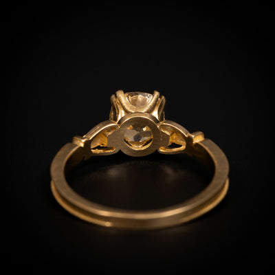 Solitaire ring with old cut diamond - #3