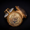 18e eeuws gouden zakhorloge in prachtige kast