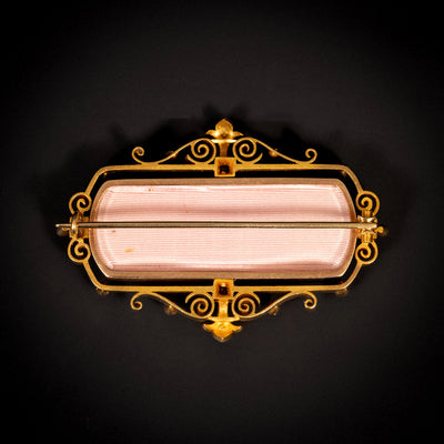 Romantic brooch with pearls, rubies, emeralds and diamonds - #4