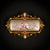 Romantic brooch with pearls, rubies, emeralds and diamonds - #1
