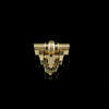 Asymmetrische gouden clipbroches - #3