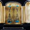 Artisinal antique turquoise earrings