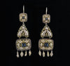 Antique Zeeland gold earrings (stone bells) - #1