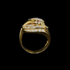 Ring 18k with swan's head and diamond
