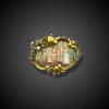 Antique brooch with miniature painting