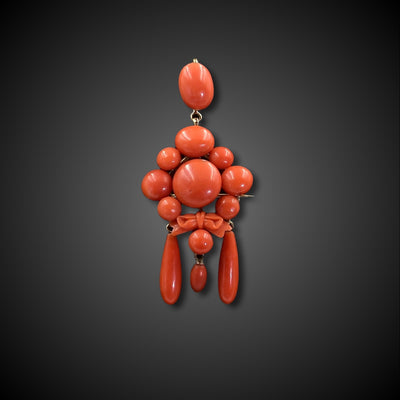 Brooch/pendant with coral boutons - #1