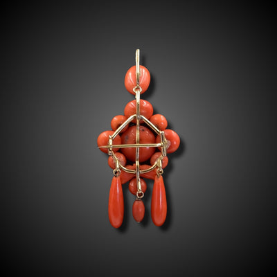 Brooch/pendant with coral boutons - #2