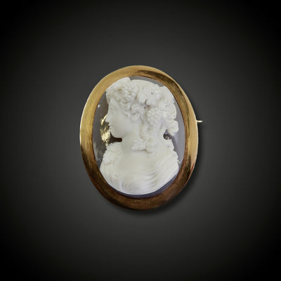 Antique chalcedony cameo in high relief - #1