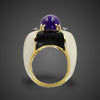 Vintage gouden ring met amethist, diamant en email - #2