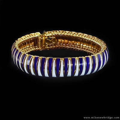 Flexible bracelet in gold and enamel - #1