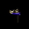 Snake ring in blue enamel - #2