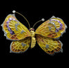 Butterfly brooch with translucent enamel