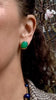 Vintage gold earrings with chrysoprase - #5