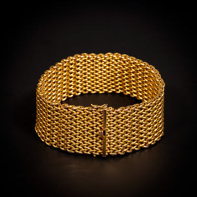 Antieke gevlochten gouden armband - #1