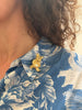 Gold teddy bear brooch with sapphire and diamond - #3