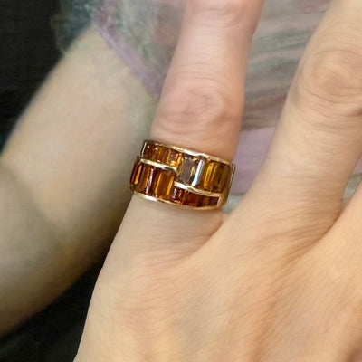 Beautiful vintage ring with citrines - #6